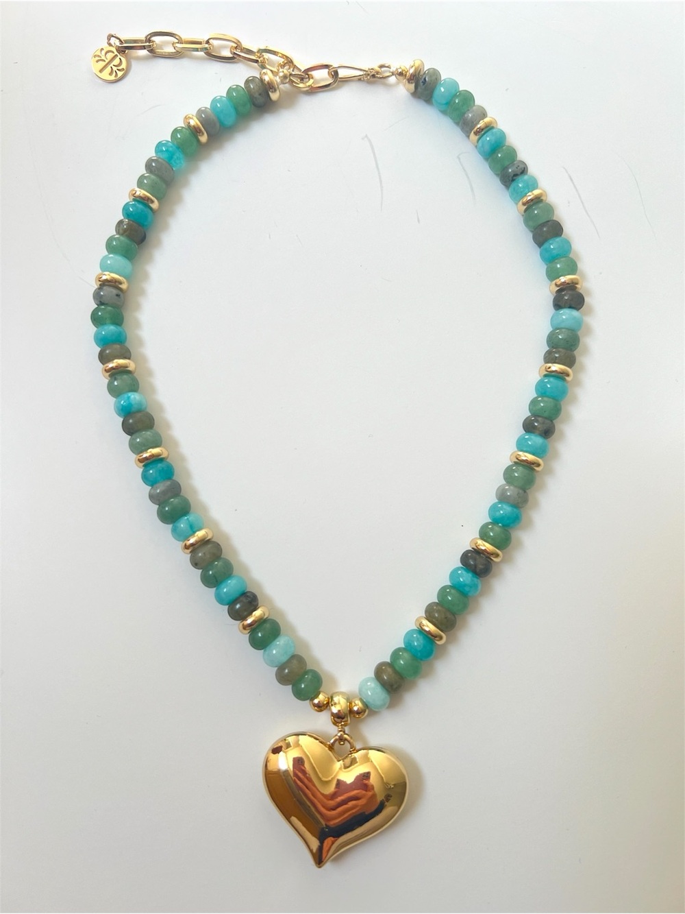 Parker Rose Semi Precious Stone Necklace 17”+